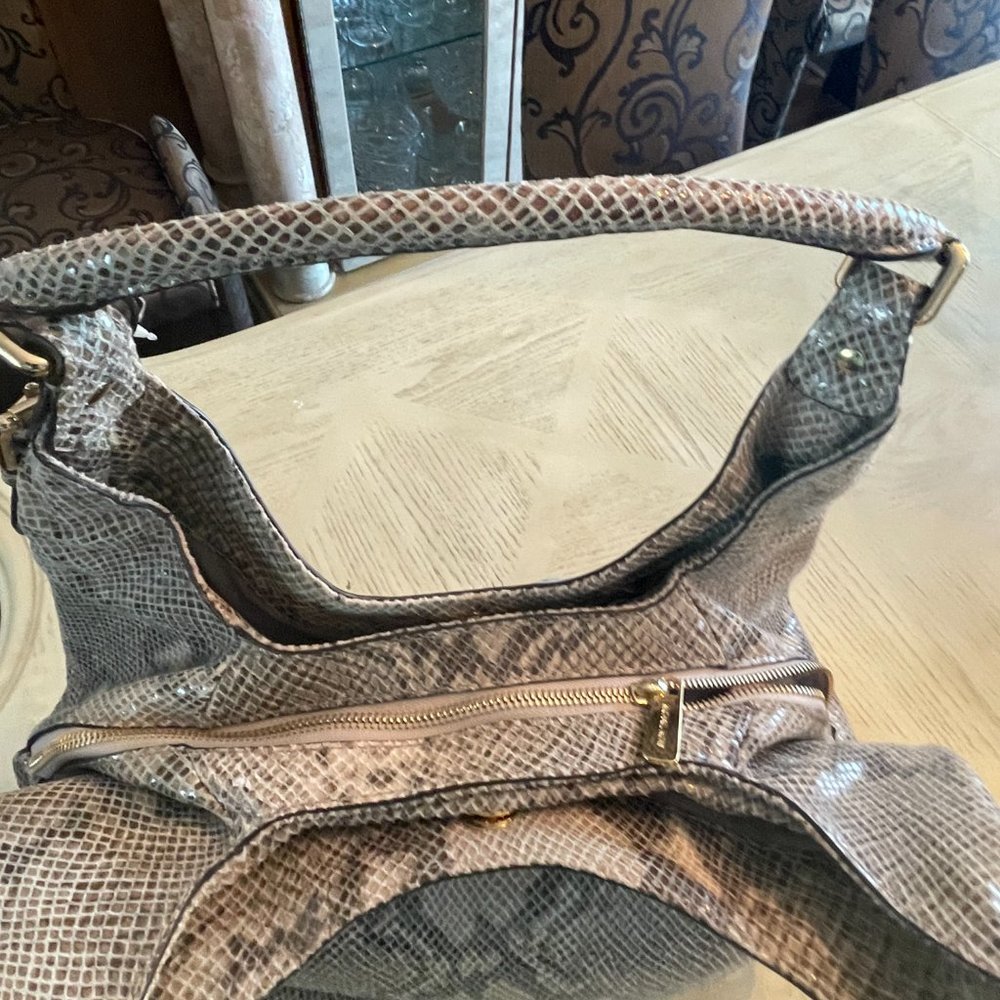 Michael Kors Leather Animal Print Handbag - Picture 8 of 8